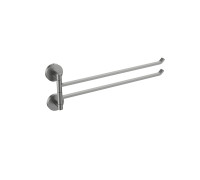 Полотенцедержатель двойной Aquatek БЕТТА оружейная сталь AQ4613BGM