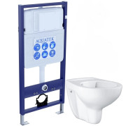 Комплект инсталляции с унитазом AQUATEK КЛАССИК T Tornado (без клавиши и крепежа) КЛАССИК T