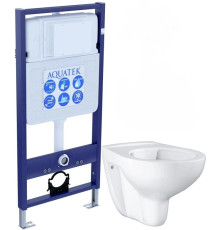 Комплект инсталляции с унитазом AQUATEK КЛАССИК T Tornado (без клавиши и крепежа) КЛАССИК T