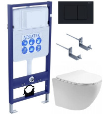 Инсталляция с унитазом AQUATEK Европа рама Standard INS-0000012 кнопка KDI-0000012 унитаз AQ1900T-00 T KDI12