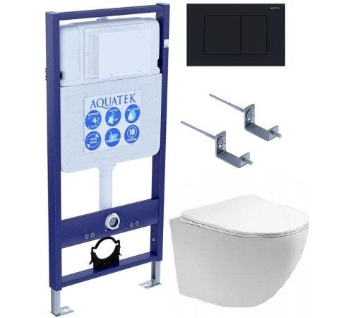 Инсталляция с унитазом AQUATEK Европа рама Standard INS-0000012 кнопка KDI-0000012 унитаз AQ1900T-00 T KDI12