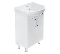 Тумба напольная Sanita Luxe Рондо 56 520х820х298 мм белая RNDSACW56013F1