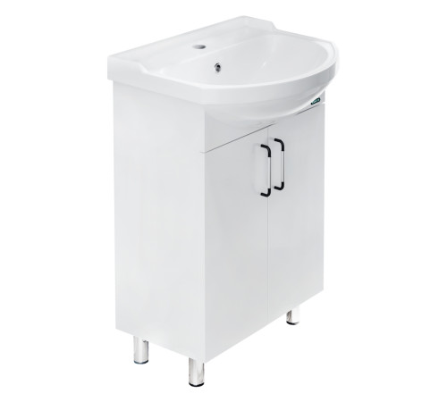 Тумба напольная Sanita Luxe Рондо 56 520х820х298 мм белая RNDSACW56013F1