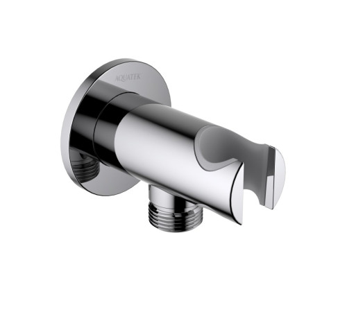 Шланговое подсоединение с держателем Aquatek хром AQ2460CR