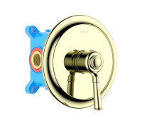 Смеситель для душа Aquanet Классик встраиваемый 1 режим (внешняя и скрытая часть) полированное золото AQ1566PG