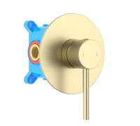 Смеситель для душа скрытого монтажа Aquanet Европа 1 режим шлифованное золото AQ1366BG