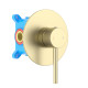 Смеситель для душа скрытого монтажа Aquanet Европа 1 режим шлифованное золото AQ1366BG