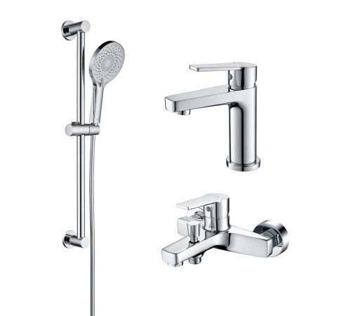 Набор смесителей 3 в 1 Aquanet Лугано (AQ1710CR + AQ1740CR + AQ2022CR) AQ1730CR