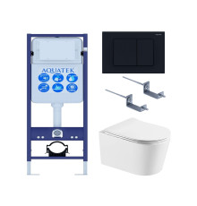 Комплект инсталляции 4 в 1 AQUATEK ОБЕРОН T-012 (рама INS-0000017, крепеж KKI-0000002, клавиша KDI-0000012, унитаз AQ1365T-00 soft-close) INS-0000017/KKI-0000002/KDI-0000012/AQ1365T-00