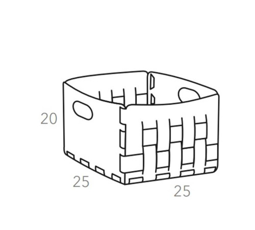 Корзинка ADJ Bottega 25x25x20 см черный/серый 1044.01/03