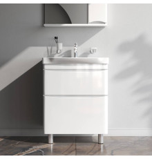 Тумба под раковину напольная AM.PM Like 65 см 2 ящика белый глянец M80FSX0652WG