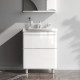 Тумба под раковину напольная AM.PM Like 65 см 2 ящика белый глянец M80FSX0652WG