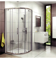 Душевой уголок полукруглый RAVAK XP2CP4-90 раздвижной профиль блестящий стекло транспарент X3B270C00Z1C