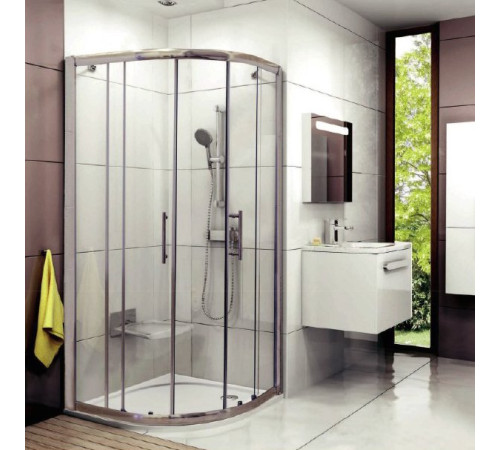 Душевой уголок полукруглый RAVAK XP2CP4-90 раздвижной профиль блестящий стекло транспарент X3B270C00Z1C