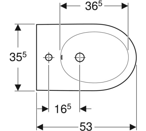 Биде подвесное Geberit iCon 355x540 мм 501.898.00.1