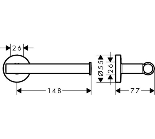 Держатель для туалетной бумаги с крышкой Hansgrohe Logis Universal 41726000