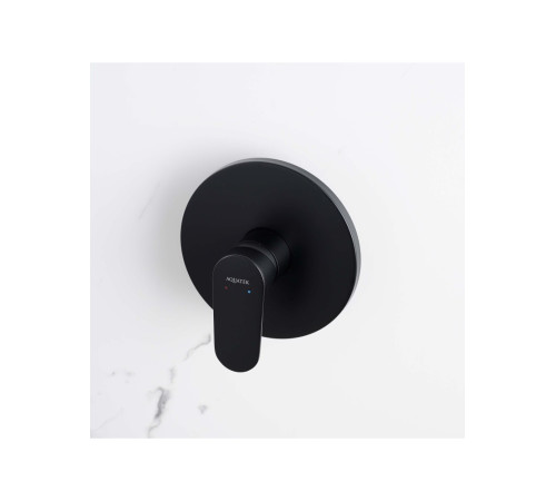 Смеситель для душа скрытого монтажа Aquanet Ника комплект матовый черный AQ1866MB