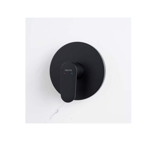 Смеситель для душа скрытого монтажа Aquanet Ника комплект матовый черный AQ1866MB