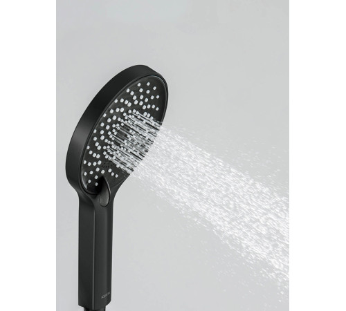 Душевой набор Aquanet Лугано 3jet матовый черный AQ2035MB