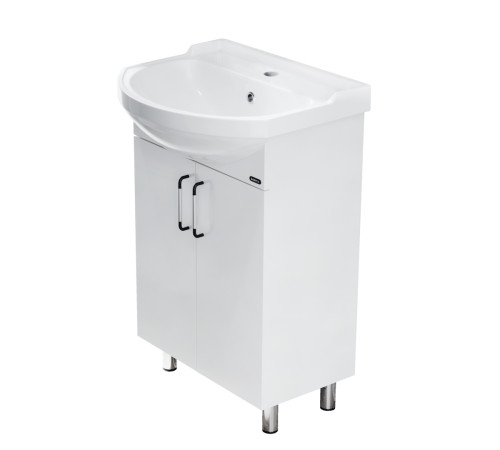 Тумба напольная Sanita Luxe Рондо 56 520х820х298 мм белая RNDSACW56013F1