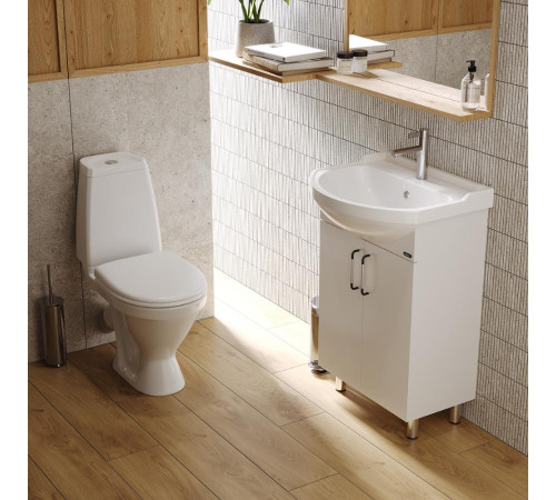 Тумба напольная Sanita Luxe Рондо 56 520х820х298 мм белая RNDSACW56013F1