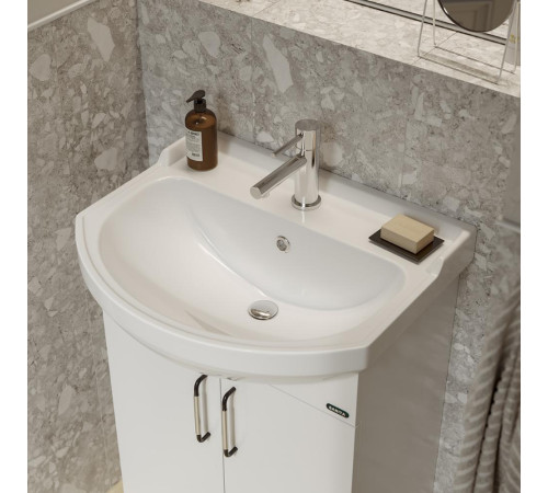 Тумба напольная Sanita Luxe Рондо 56 520х820х298 мм белая RNDSACW56013F1