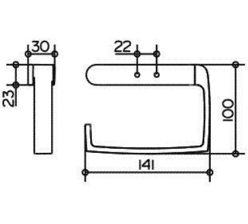 Держатель для туалетной бумаги открытый Keuco Elegance хром 11662010000