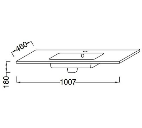 Раковина Jacob Delafon Ola 100 см EXUA112-00