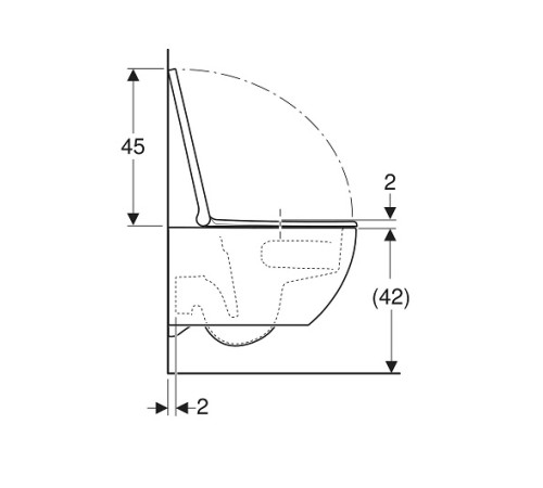 Комплект подвесного унитаза Geberit Acanto TurboFlush с сиденьем 502.718.00.1