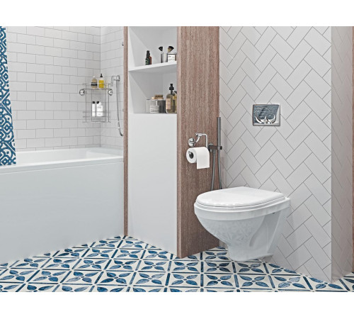 Комплект инсталляция с подвесным унитазом Santek БОРЕАЛЬ ПЭК сиденье микролифт панель хром 1.WH50.1.544