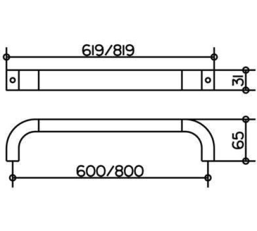 Полотенцедержатель Keuco Edition 300 600 мм хром 30001010600