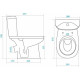 Унитаз-компакт Sanita Luxe Анимо косой выпуск 2 режима дюропласт 1.WH30.2.134