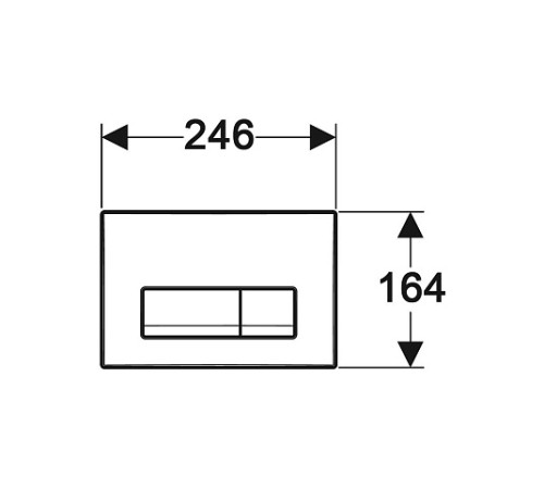 Смывная клавиша Geberit Delta50 для двойного смыва черный матовый 115.119.14.1