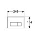 Смывная клавиша Geberit Delta50 для двойного смыва черный матовый 115.119.14.1