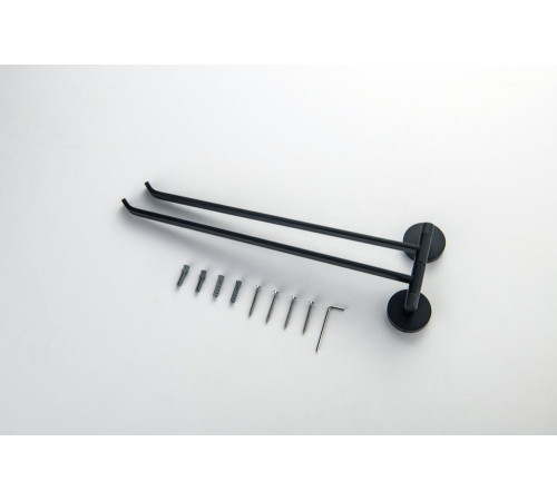 Полотенцедержатель двойной Aquatek БЕТТА матовый черный AQ4613MB