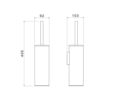 Ершик для унитаза Aquatek ЕВРОПА оружейная сталь AQ4611BGM