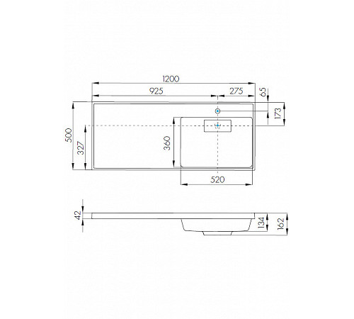 Комплект AQUATON Лондри 60 тумба и раковина Лондри 120 правая 1A2359K0LH010