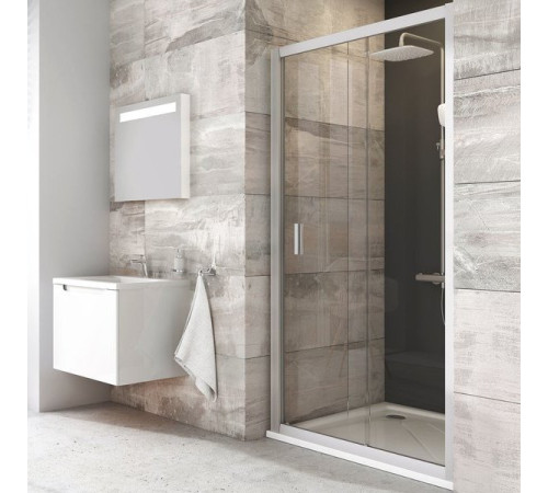 Душевая дверь раздвижная RAVAK Blix BLDP2-110 белый Grape 0PVD0100ZG