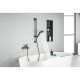 Смеситель для ванны Aquanet Лугано с душевым гарнитуром 3jet оружейная сталь AQ1748BGM