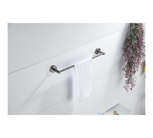 Полотенцедержатель Aquanet Европа 600 мм оружейная сталь AQ4114BGM