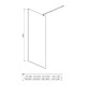 Душевая перегородка Aquanet Walk In WIW 09020CH 900x2000 мм с держателем хром AQ WIW 09020CH