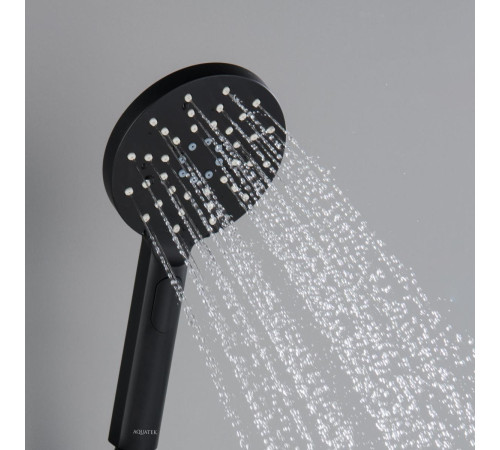 Ручной душ Aquanet Оберон Select 120 3jet матовый черный AQ2006MB