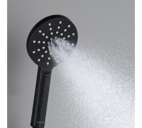 Ручной душ Aquanet Оберон Select 120 3jet матовый черный AQ2006MB