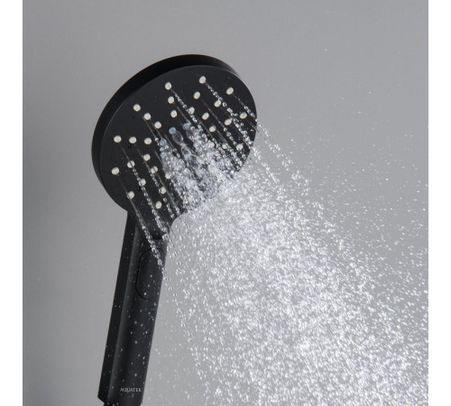 Ручной душ Aquanet Оберон Select 120 3jet матовый черный AQ2006MB