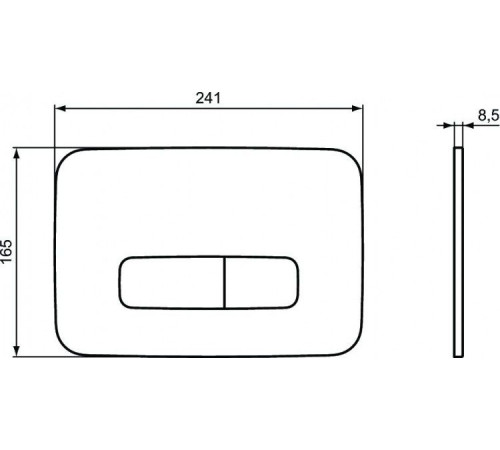 Кнопка смыва Ideal Standard Oleas M3 механическая хром R0123AA