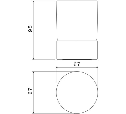 Стакан настольный Aquatek Лира хром AQ4428CR