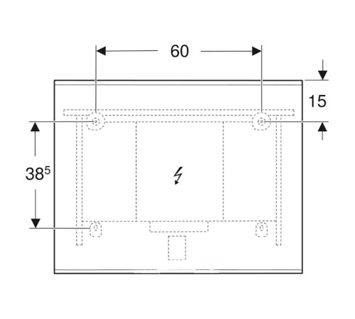 Зеркало с подсветкой Geberit Option Plus 90х70 см 502.783.00.1