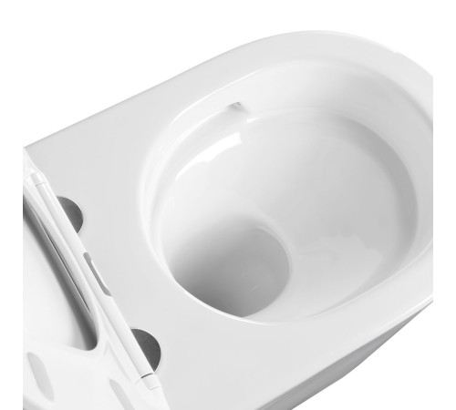 Унитаз подвесной безободковый Aquanet Оберон Tornado 531х360х344 мм сиденье микролифт AQ1365T-00