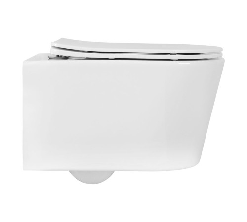 Унитаз подвесной безободковый Aquanet Оберон Tornado 531х360х344 мм сиденье микролифт AQ1365T-00