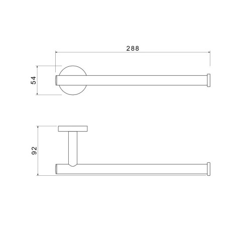 Полотенцедержатель Aquanet Оберон шлифованное золото AQ4219BG